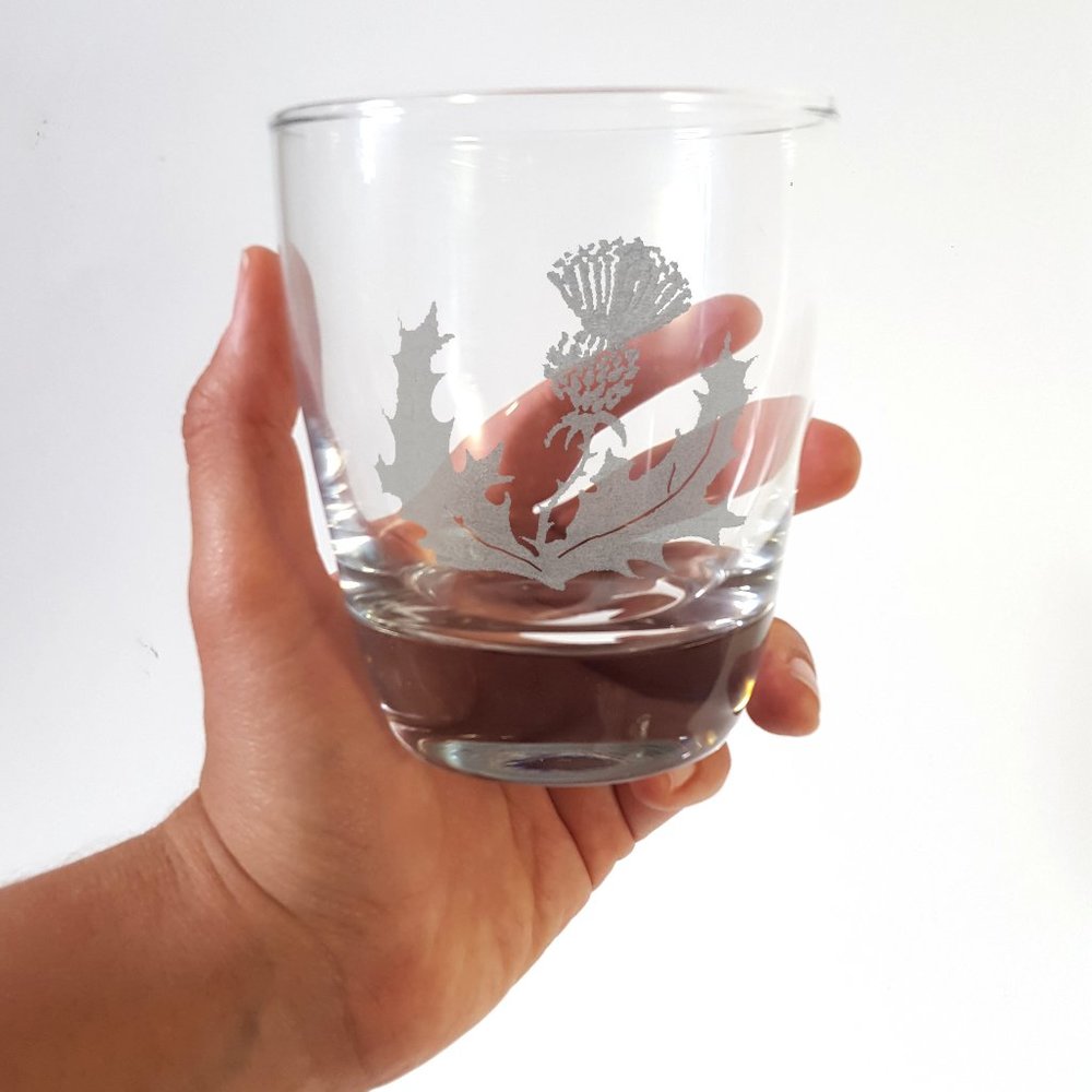 Scottish Thistle Decanter & Rocks Glass Set - Picture 5 of 6